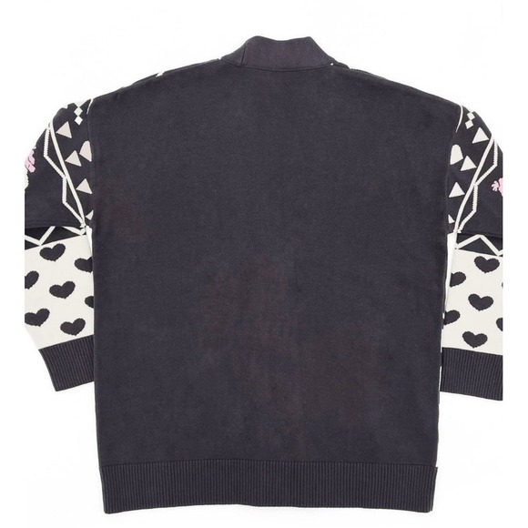 Women's Peanuts Snoopy Cardigan Sweater Large Button Up Vneck - Picture 2 of 5